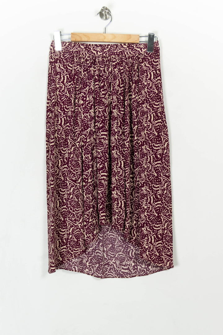 Jupe violette à motifs - Taille S/36 de la marque ba&sh | PARAD45358 - Vendu par Paradigme - Image 2