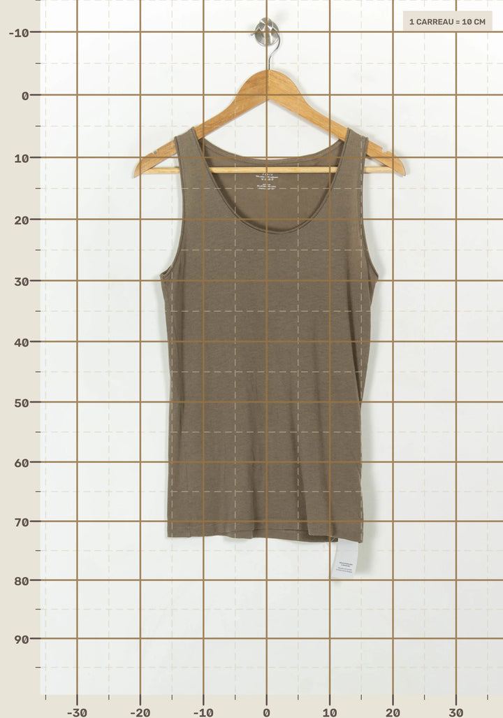 Débardeur beige foncé - Taille S/36 de la marque Majestic Filatures | PARAD45361 - Vendu par Paradigme - Image 4