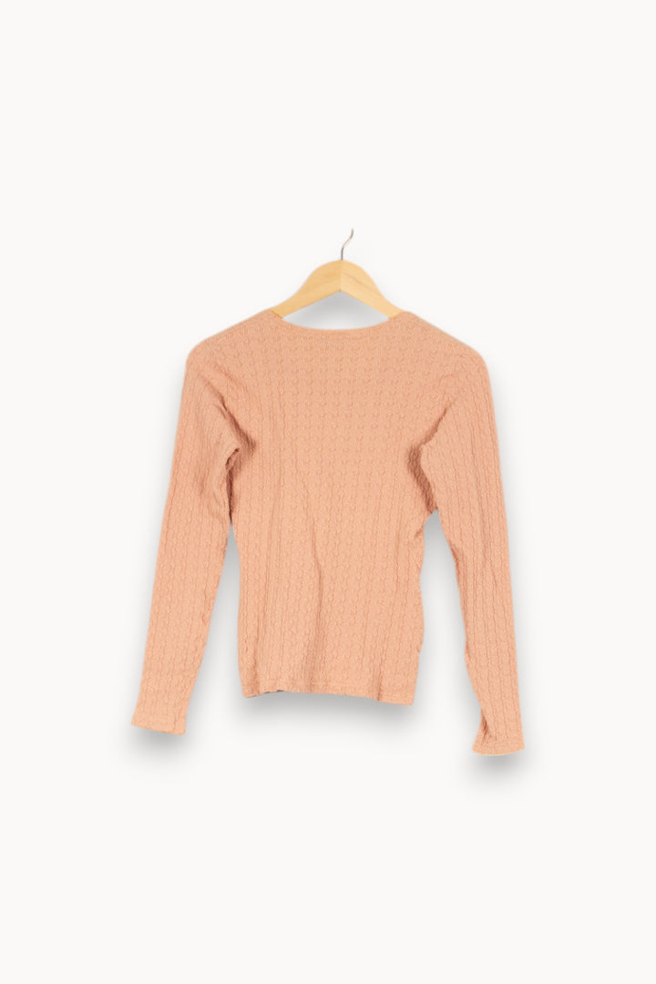 T-shirt manches longues rose - Taille M/38 de la marque Caroll | PARAD45381 - Vendu par Paradigme - Image 3