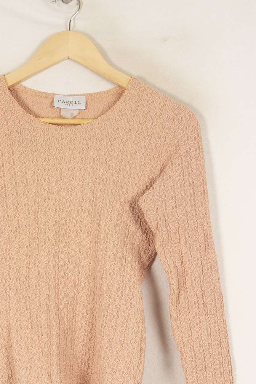 T-shirt manches longues rose - Taille M/38 de la marque Caroll | PARAD45381 - Vendu par Paradigme - Image 2