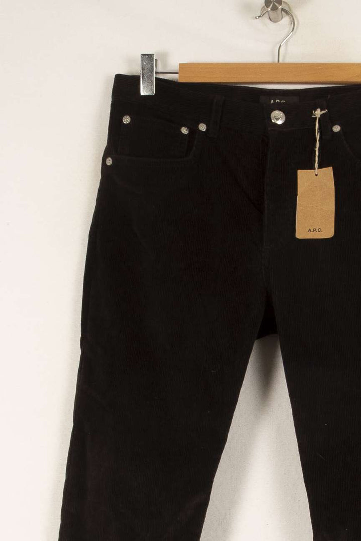 Pantalon noir côtelé - Taille L/40 de la marque A.P.C. | PARAD45389 - Vendu par Paradigme - Image 2