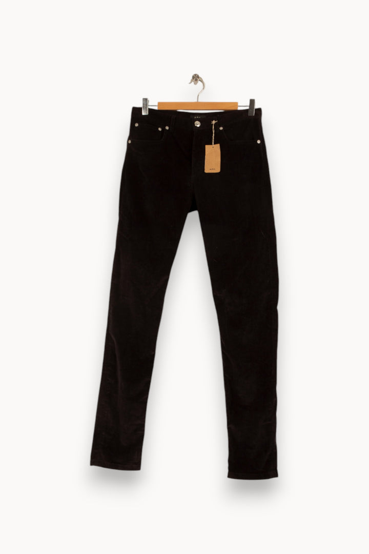 Pantalon noir côtelé - Taille L/40 de la marque A.P.C. | PARAD45389 - Vendu par Paradigme - Image 1