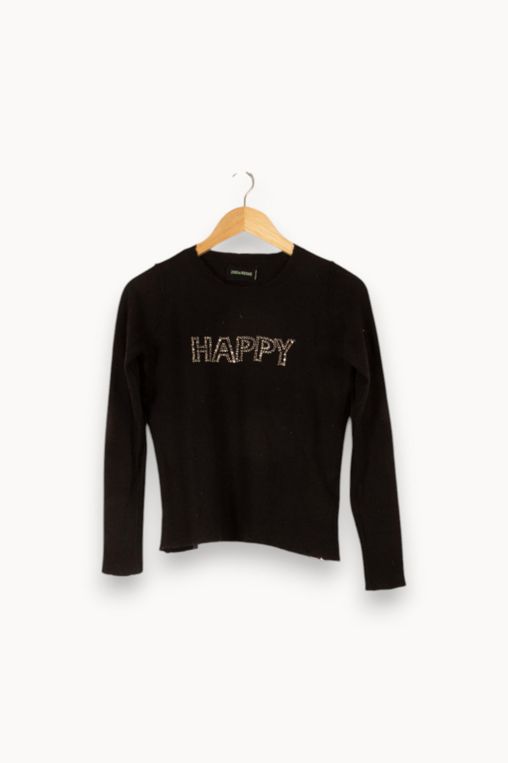 Pull noir "Happy" - Taille S/36 de la marque Zadig&Voltaire | PARAD45391 - Vendu par Paradigme - Image 2