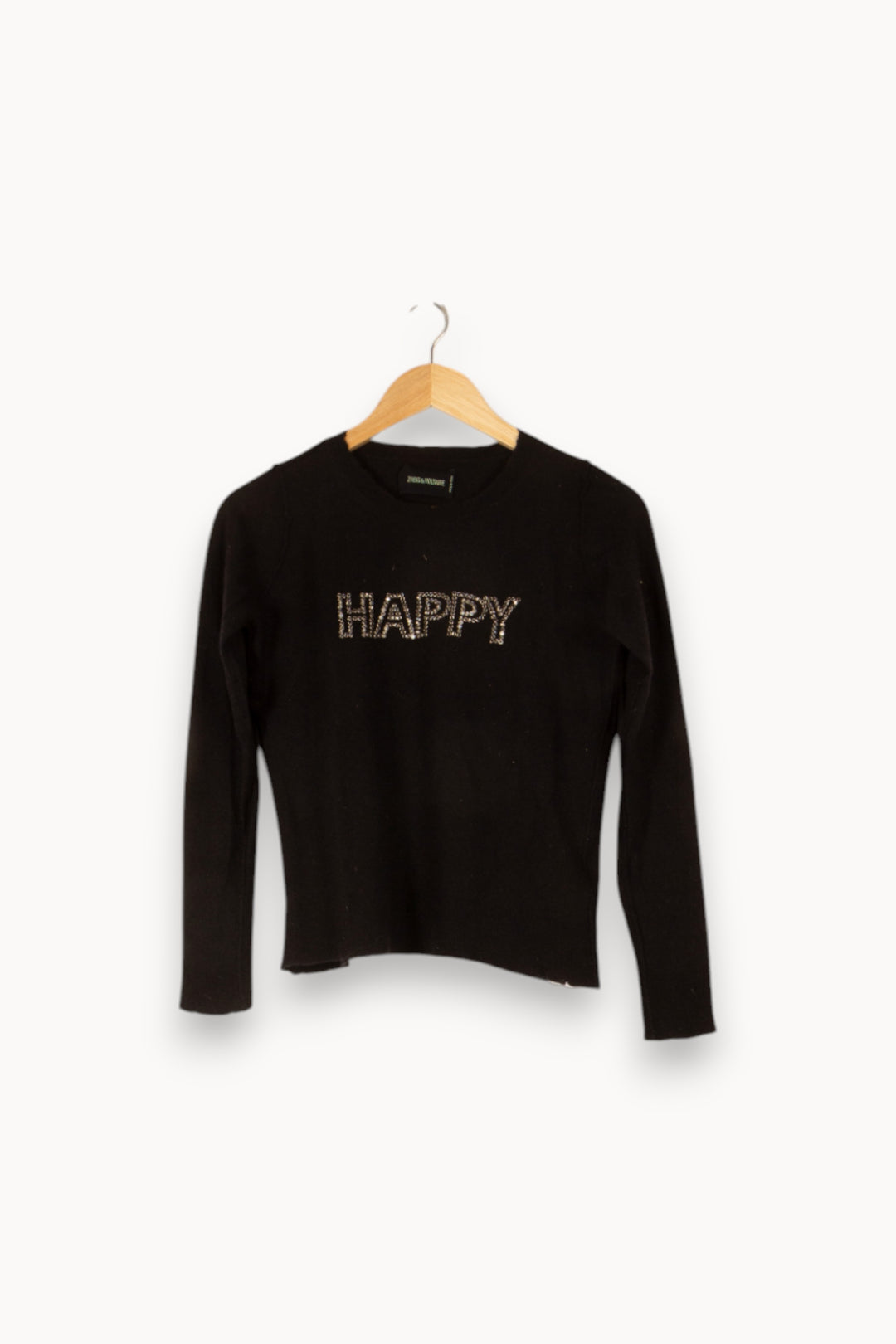 Pull noir "Happy" - Taille S/36 de la marque Zadig&Voltaire | PARAD45391 - Vendu par Paradigme - Image 2