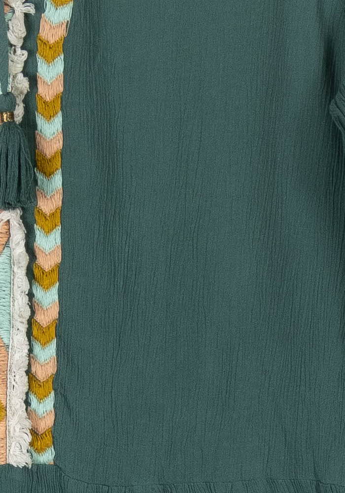 Blouse verte avec détails - Taille M/38 de la marque Louise Misha | PARAD45397 - Vendu par Paradigme - Image 3