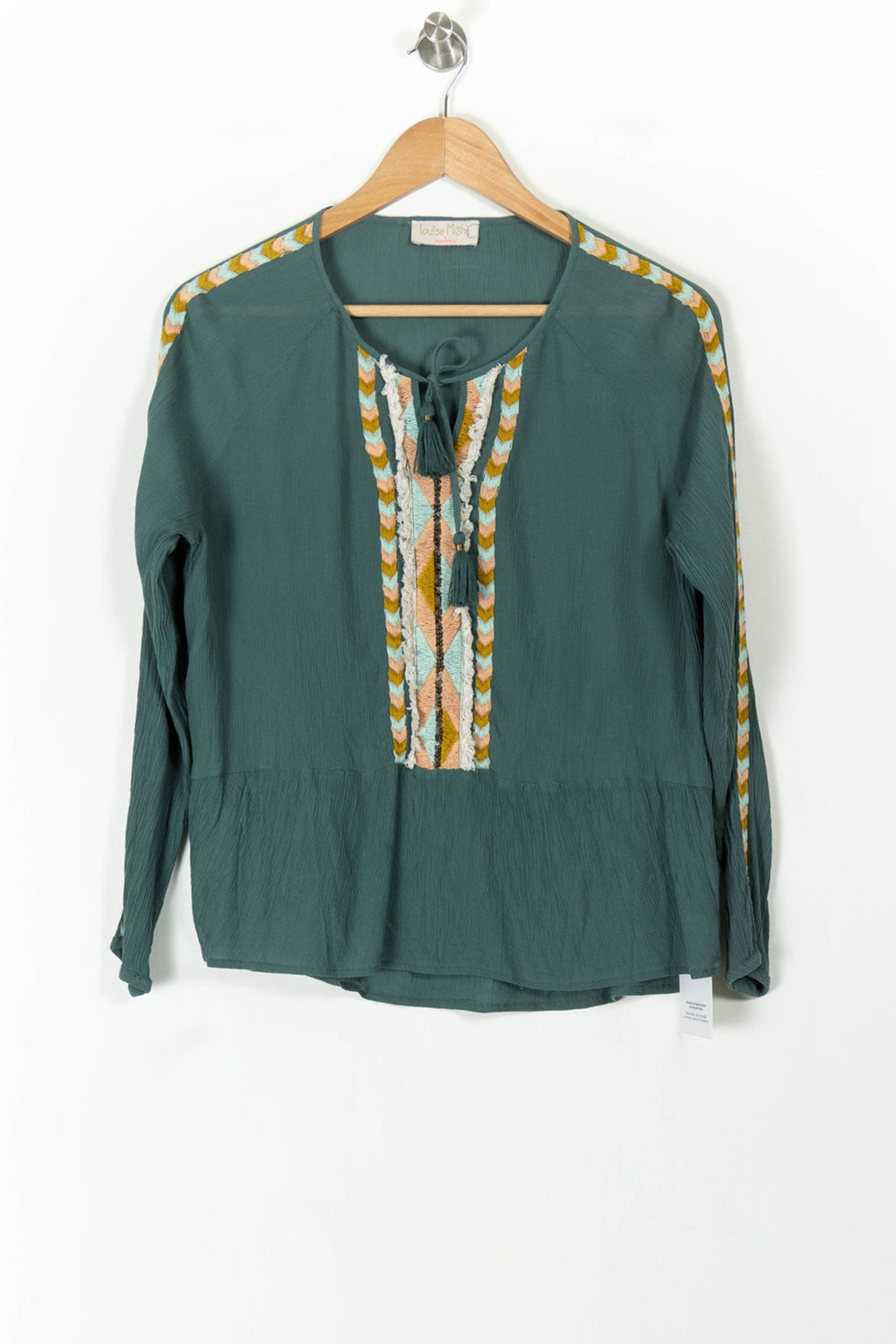 Blouse verte avec détails - Taille M/38 de la marque Louise Misha | PARAD45397 - Vendu par Paradigme - Image 2