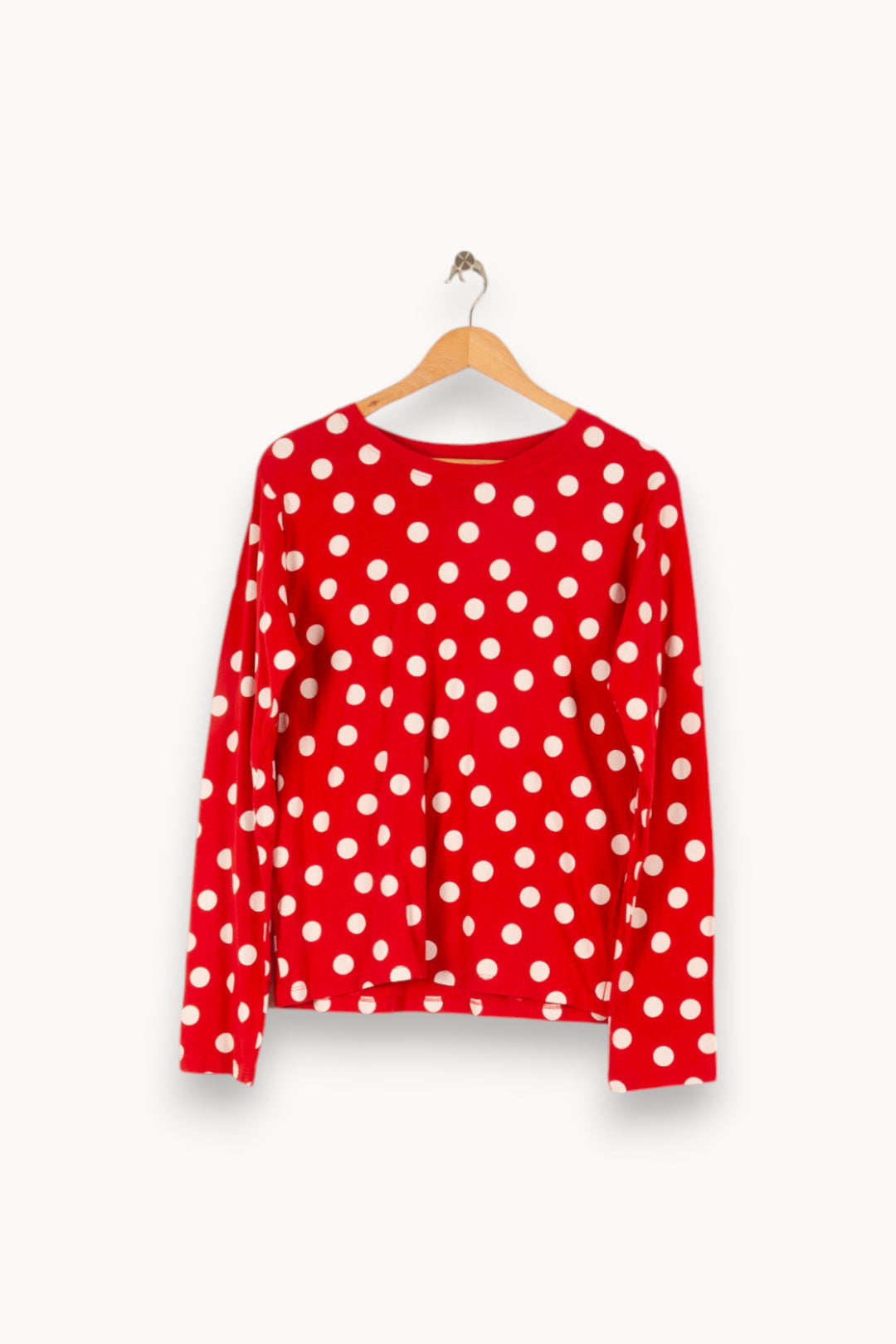 T-shirt manches longues rouge à pois - Taille S/36 de la marque Léon & Harper | PARAD45431 - Vendu par Paradigme - Image 1