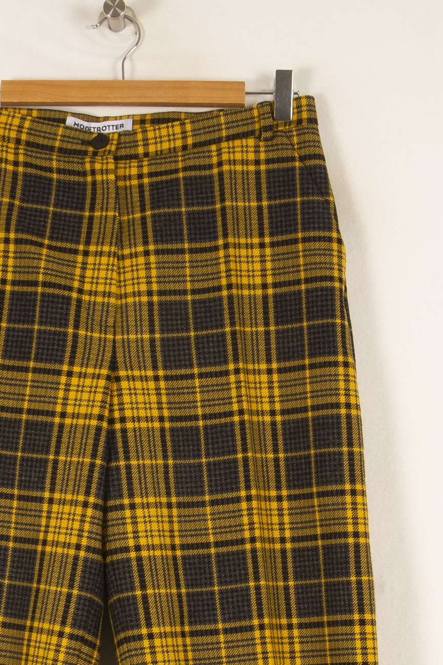 Pantalon jaune à carreaux - Taille S/36 de la marque Modetrotter | PARAD45432 - Vendu par Paradigme - Image 2