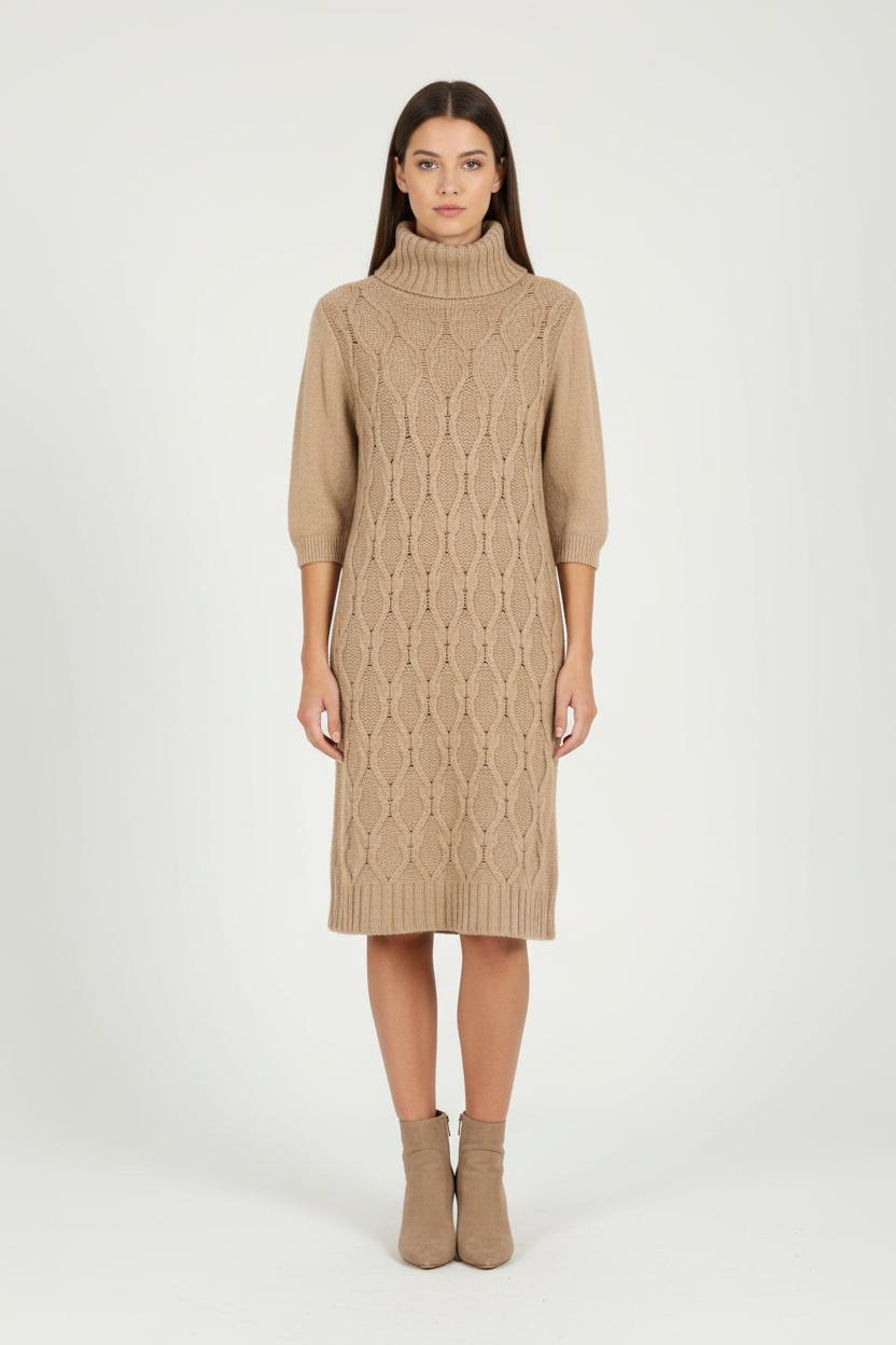 Robe en maille beige - Taille S/36