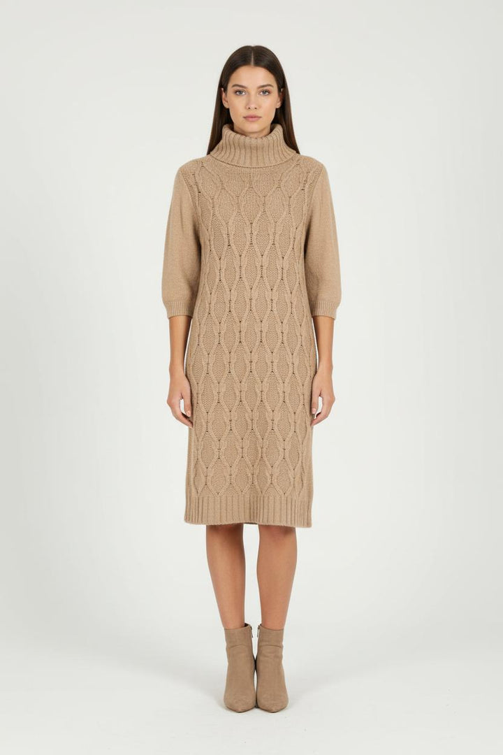 Robe en maille beige - Taille S/36