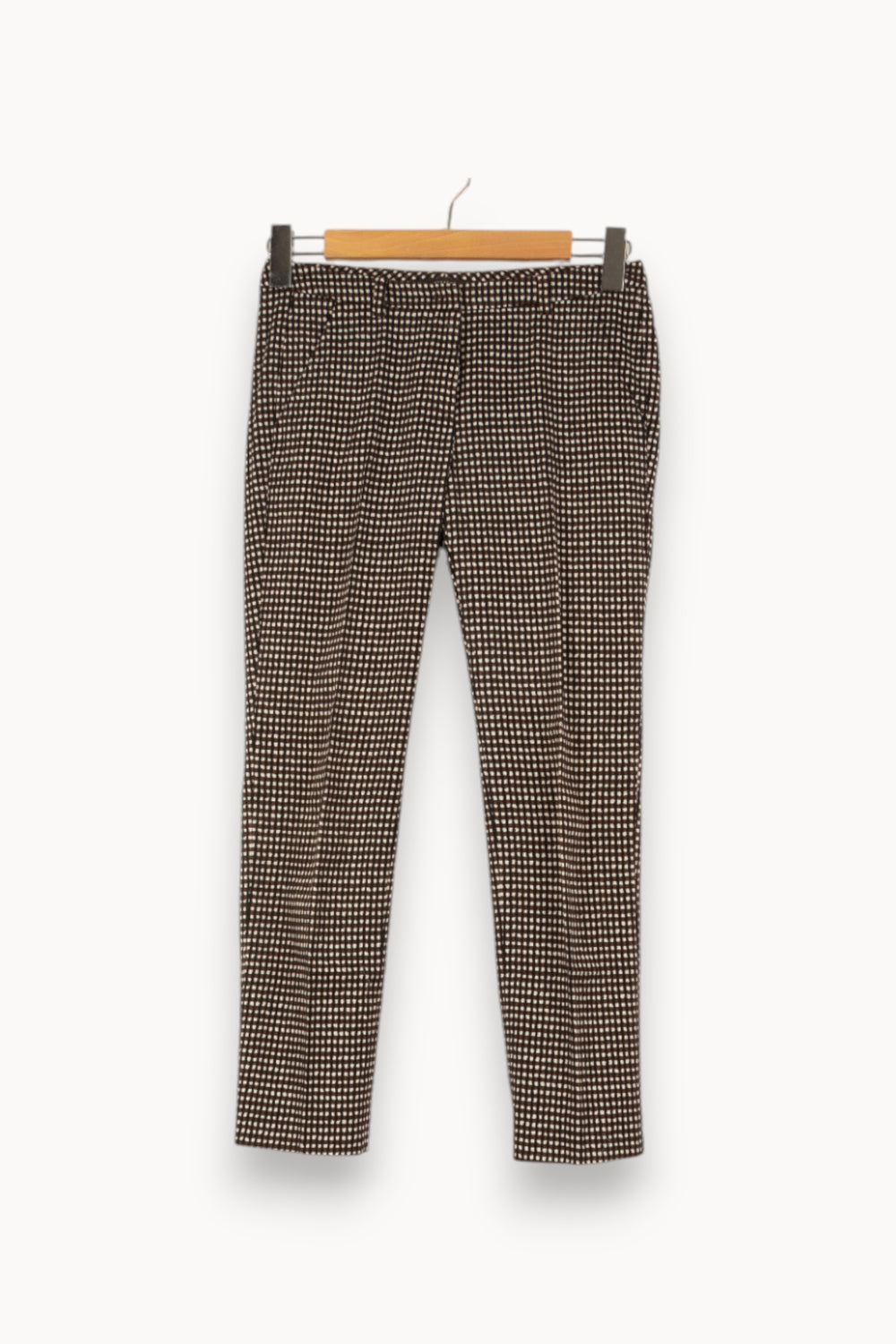 Pantalon noir et marron à carreaux - Taille XS/34 de la marque Weekend Max Mara | PARAD45449 - Vendu par Paradigme - Image 1