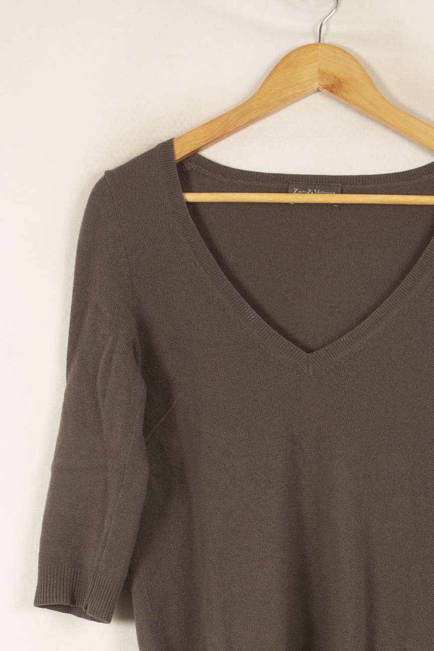 Pull gris/marron - Taille S/36 de la marque Zadig&Voltaire | PARAD45458 - Vendu par Paradigme - Image 2