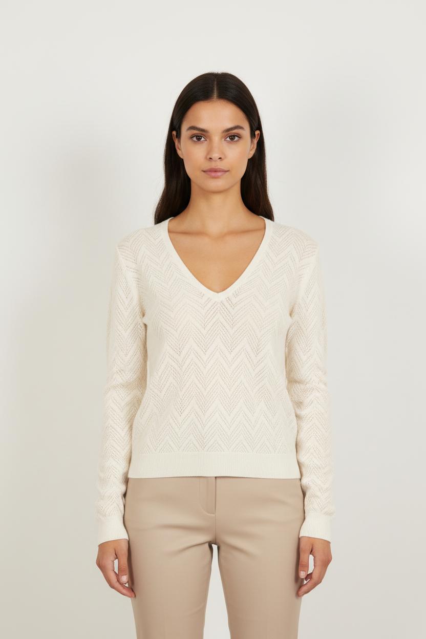 Pull en maille blanc - Taille S/36