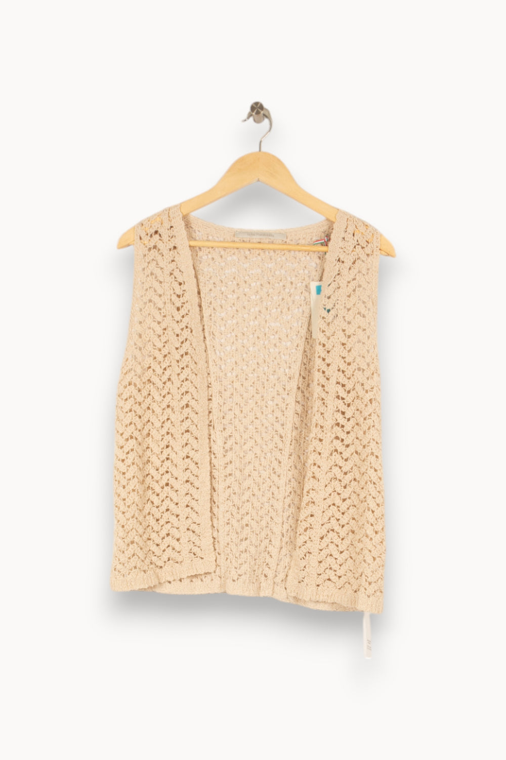Gilet en maille beige - Taille S/36 de la marque La Fée Maraboutée | PARAD45460 - Vendu par Paradigme - Image 1
