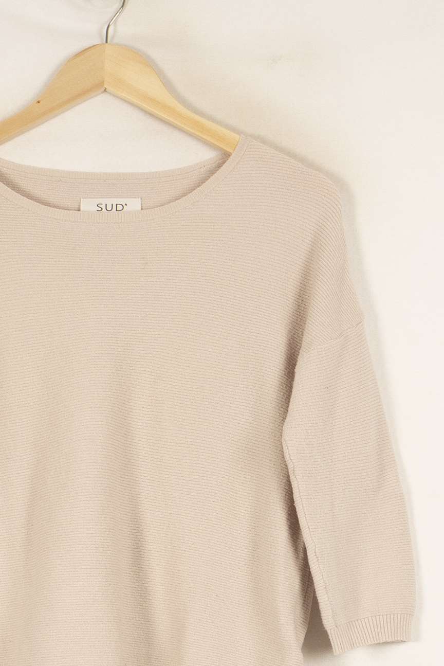 Pull beige - Taille S/36 de la marque Sud express | PARAD45489 - Vendu par Paradigme - Image 2