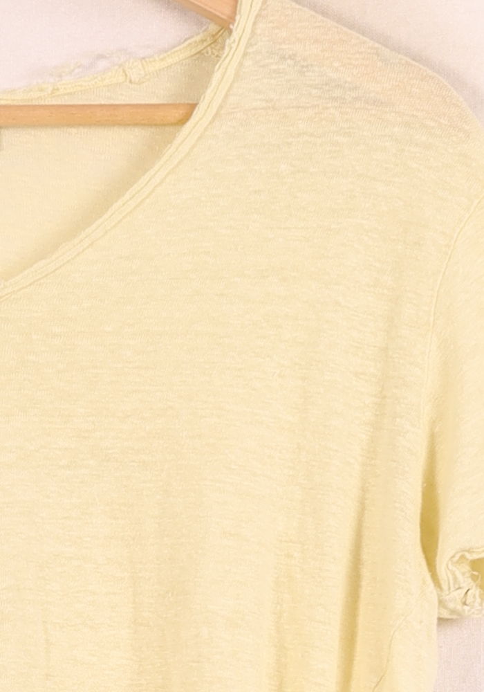 T-shirt jaune pastel - Taille M/38 de la marque Bérénice | PARAD45508 - Vendu par Paradigme - Image 3