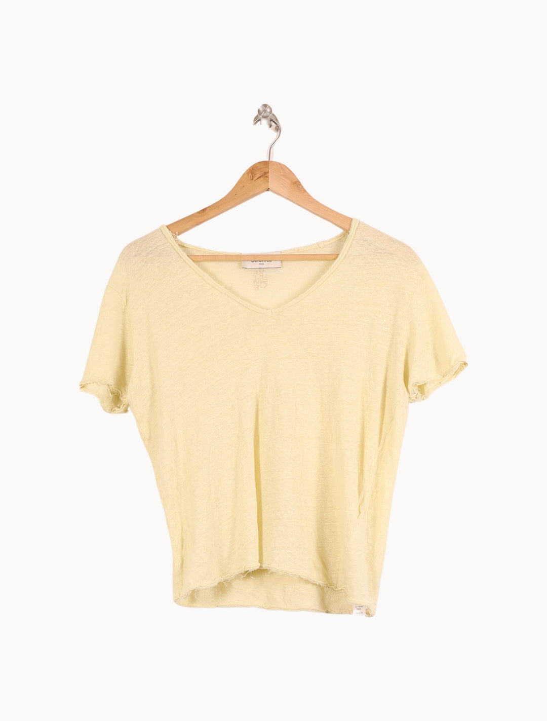 T-shirt jaune pastel - Taille M/38 de la marque Bérénice | PARAD45508 - Vendu par Paradigme - Image 2