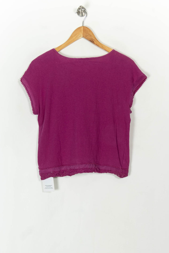 T-shirt violet - Taille S/36 de la marque Des petits hauts | PARAD45511 - Vendu par Paradigme - Image 5