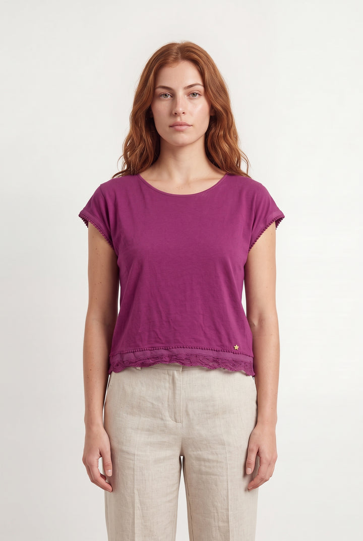 T-shirt violet - Taille S/36 de la marque Des petits hauts | PARAD45511 - Vendu par Paradigme - Image 1