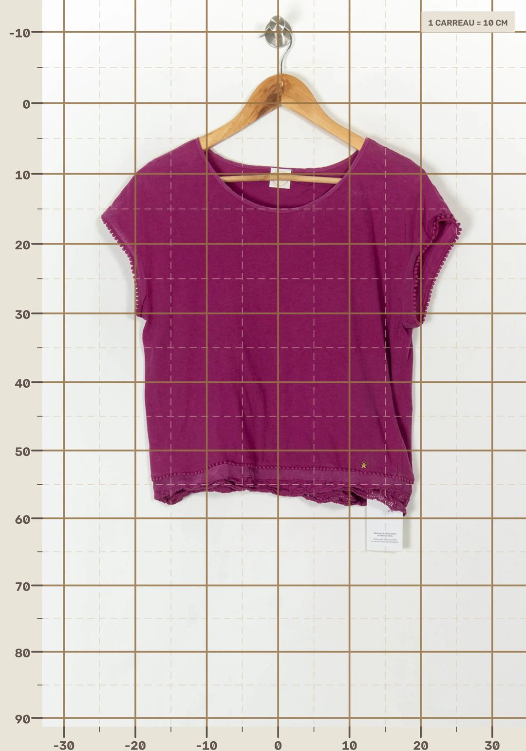 T-shirt violet - Taille S/36 de la marque Des petits hauts | PARAD45511 - Vendu par Paradigme - Image 4