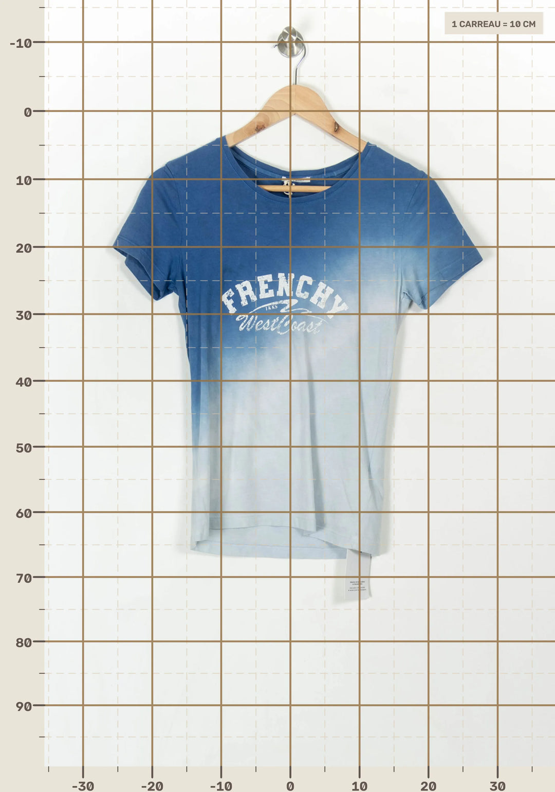 T-shirt bleu dégradé blanc - Taille XS/34 de la marque IKKS | PARAD45517 - Vendu par Paradigme - Image 4