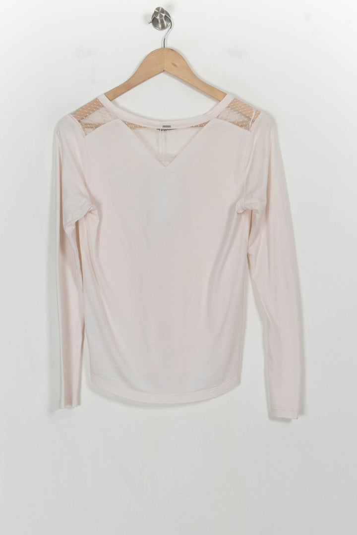Blouse rose clair - Taille S/36 de la marque IKKS | PARAD45540 - Vendu par Paradigme - Image 4