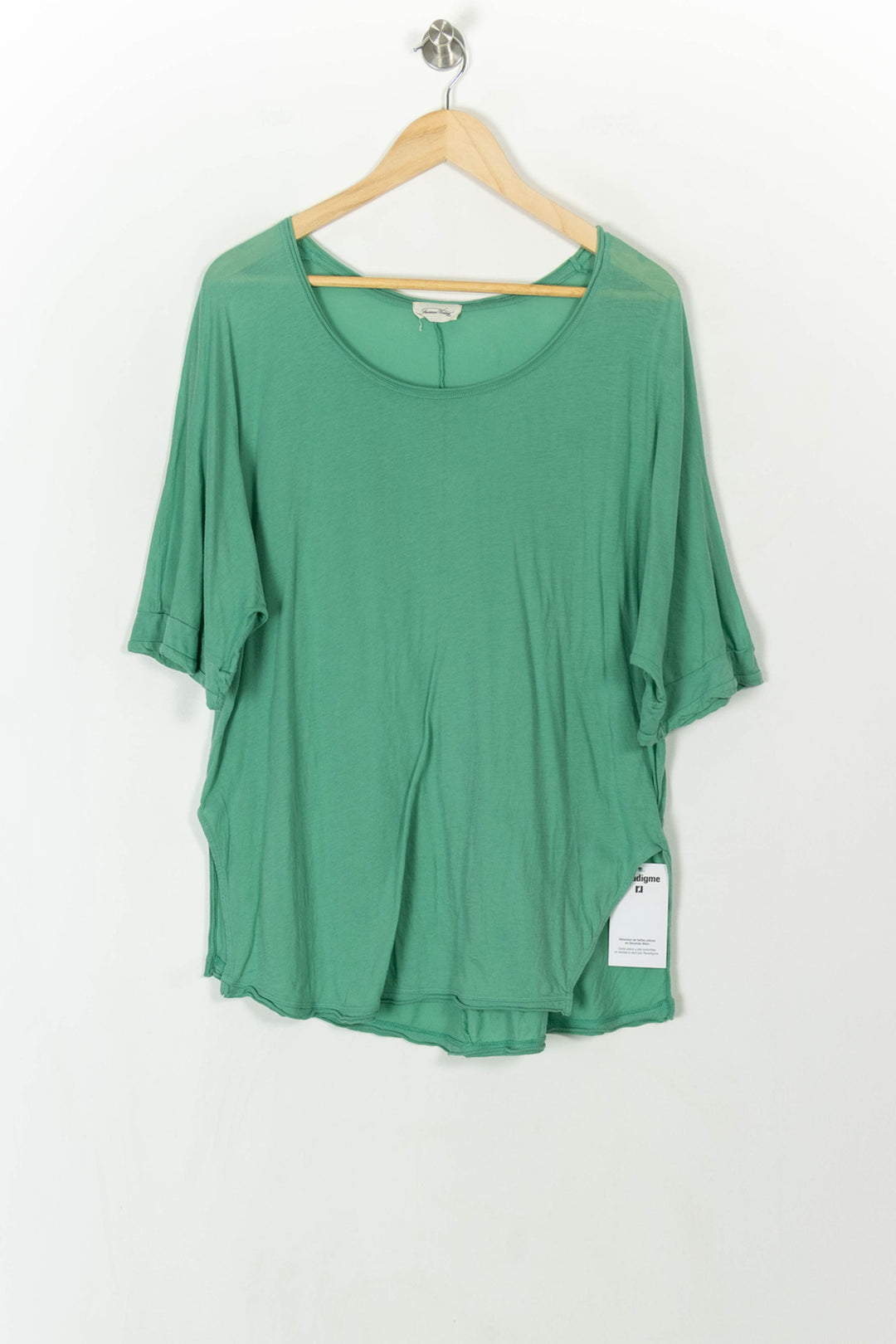 T-shirt vert - Taille Unique de la marque American Vintage | PARAD45547 - Vendu par Paradigme - Image 2
