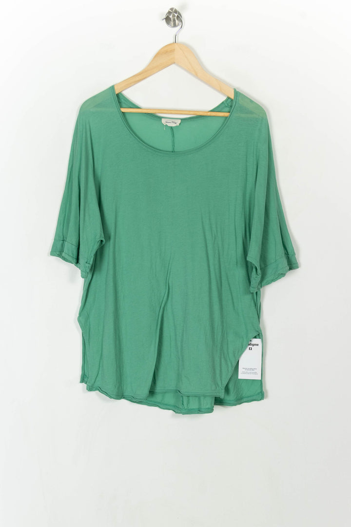 T-shirt vert - Taille Unique de la marque American Vintage | PARAD45547 - Vendu par Paradigme - Image 2