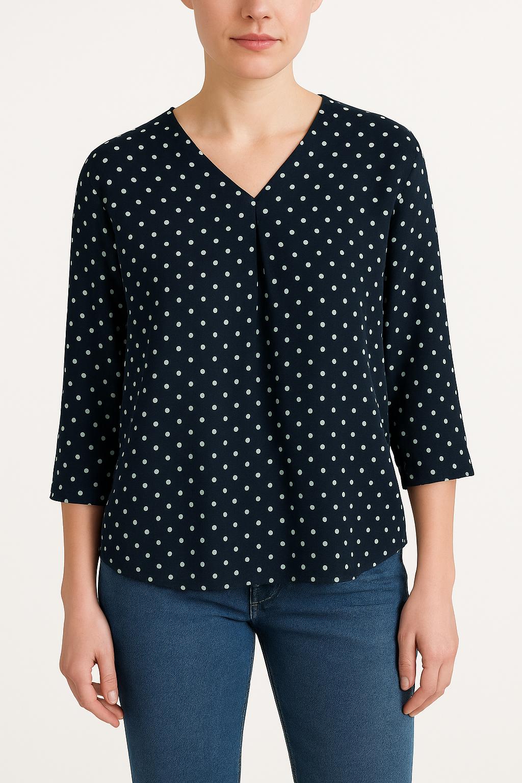 Blouse bleue à motifs - Taille M/38 de la marque Bimba y Lola | PARAD45566 - Vendu par Paradigme - Image 1