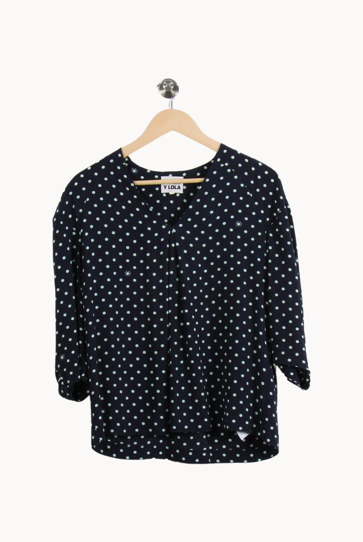 Blouse bleue à motifs - Taille M/38 de la marque Bimba y Lola | PARAD45566 - Vendu par Paradigme - Image 2