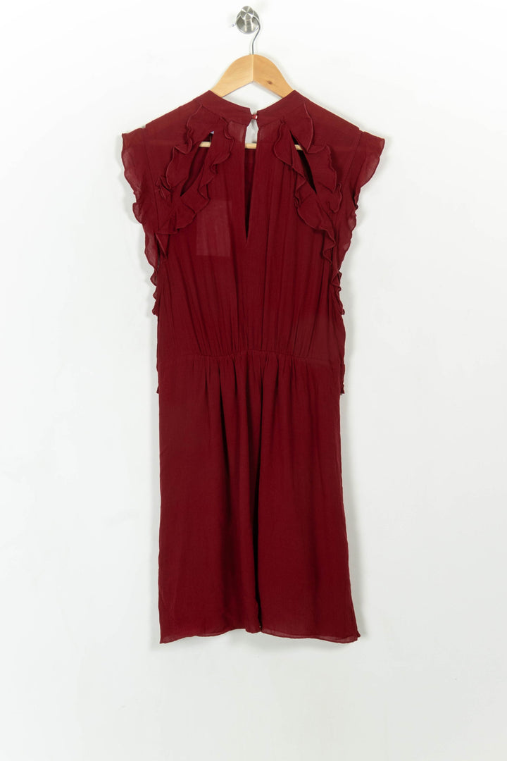 Robe courte bordeaux - Taille XS/34 de la marque IRO | PARAD45615 - Vendu par Paradigme - Image 5