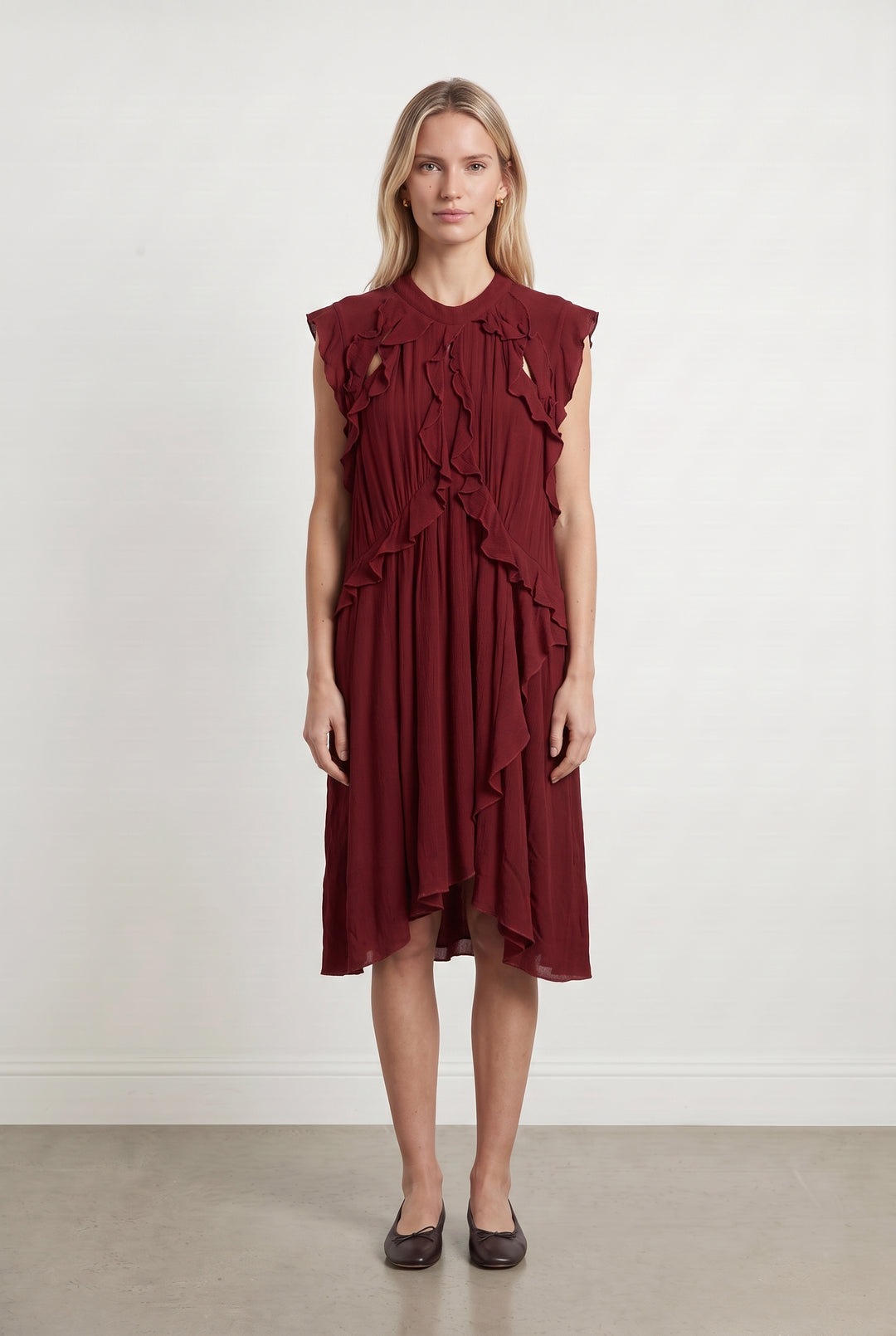 Robe courte bordeaux - Taille XS/34 de la marque IRO | PARAD45615 - Vendu par Paradigme - Image 1