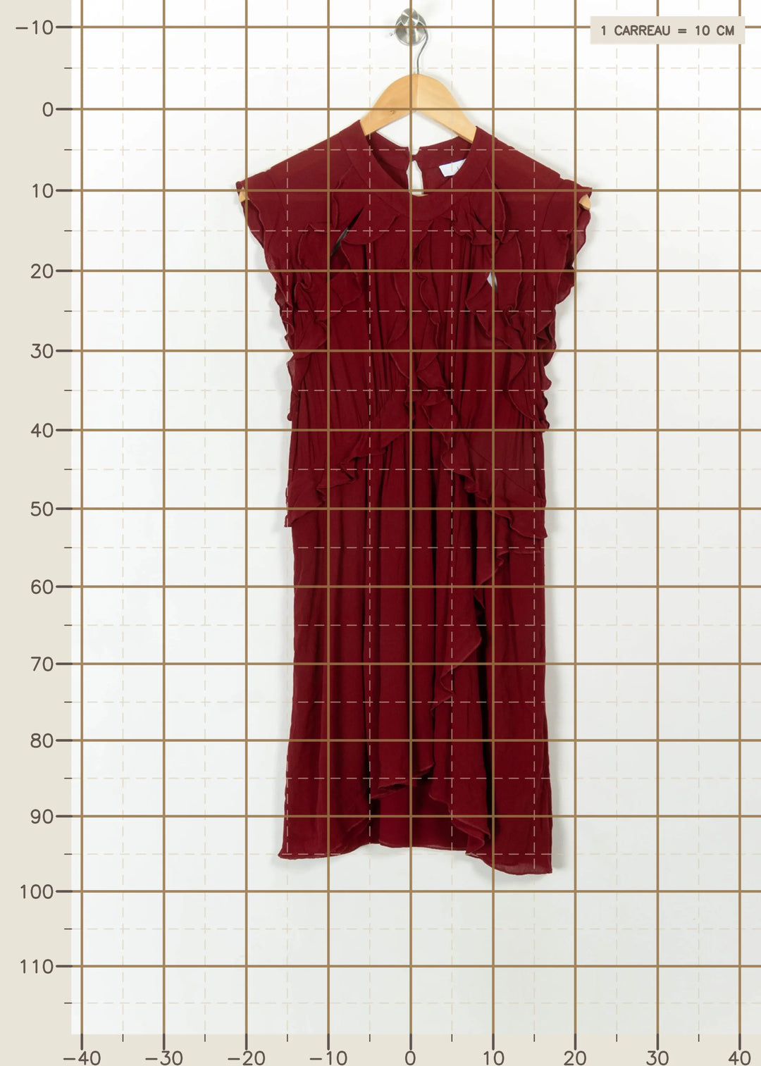 Robe courte bordeaux - Taille XS/34 de la marque IRO | PARAD45615 - Vendu par Paradigme - Image 4