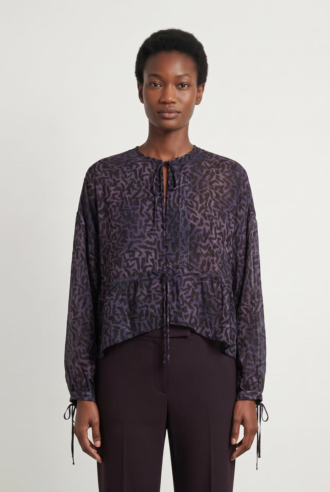 Blouse violette - Taille S/36 de la marque IRO | PARAD45621 - Vendu par Paradigme - Image 1