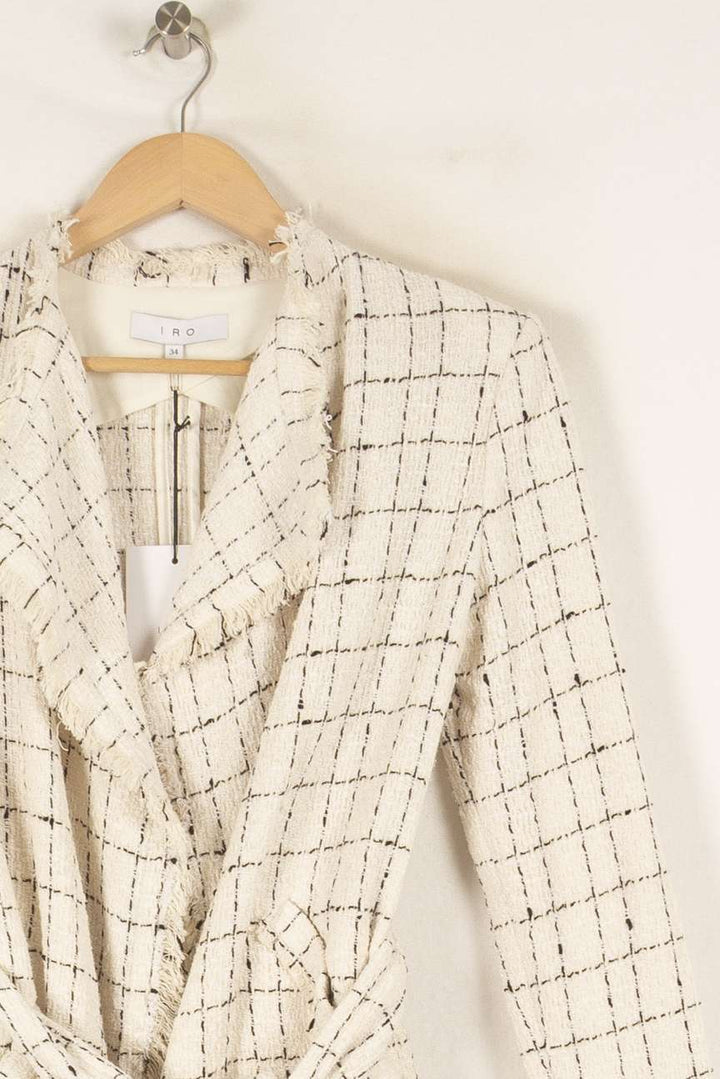 Veste blanche à motifs à carreaux - Taille XS/34 de la marque IRO | PARAD45633 - Vendu par Paradigme - Image 2