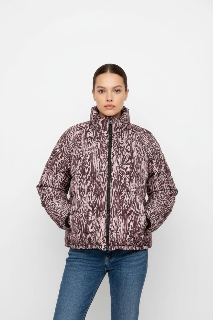Doudoune violette à motifs - Taille S/36