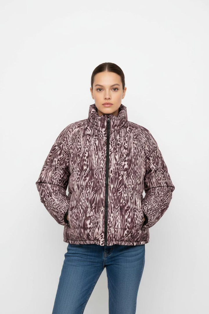 Doudoune violette à motifs - Taille S/36