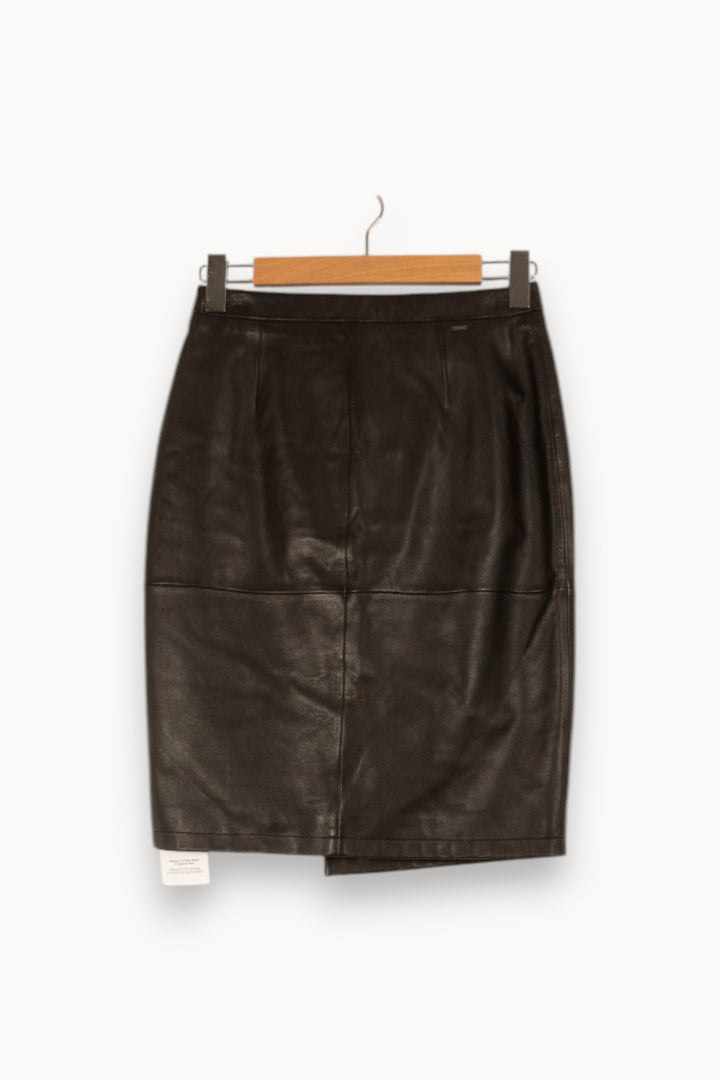 Jupe en cuir noire - Taille M/38 de la marque IKKS | PARAD45650 - Vendu par Paradigme - Image 3