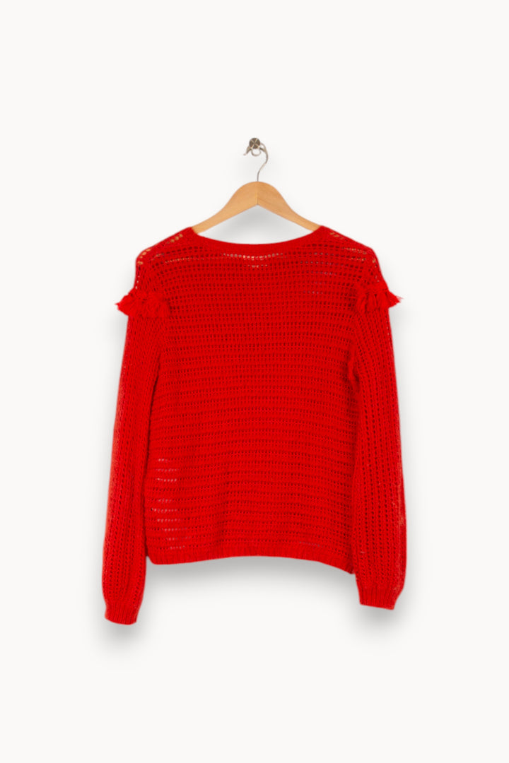 Pull rouge - Taille S/36 de la marque Sézane | PARAD45678 - Vendu par Paradigme - Image 3