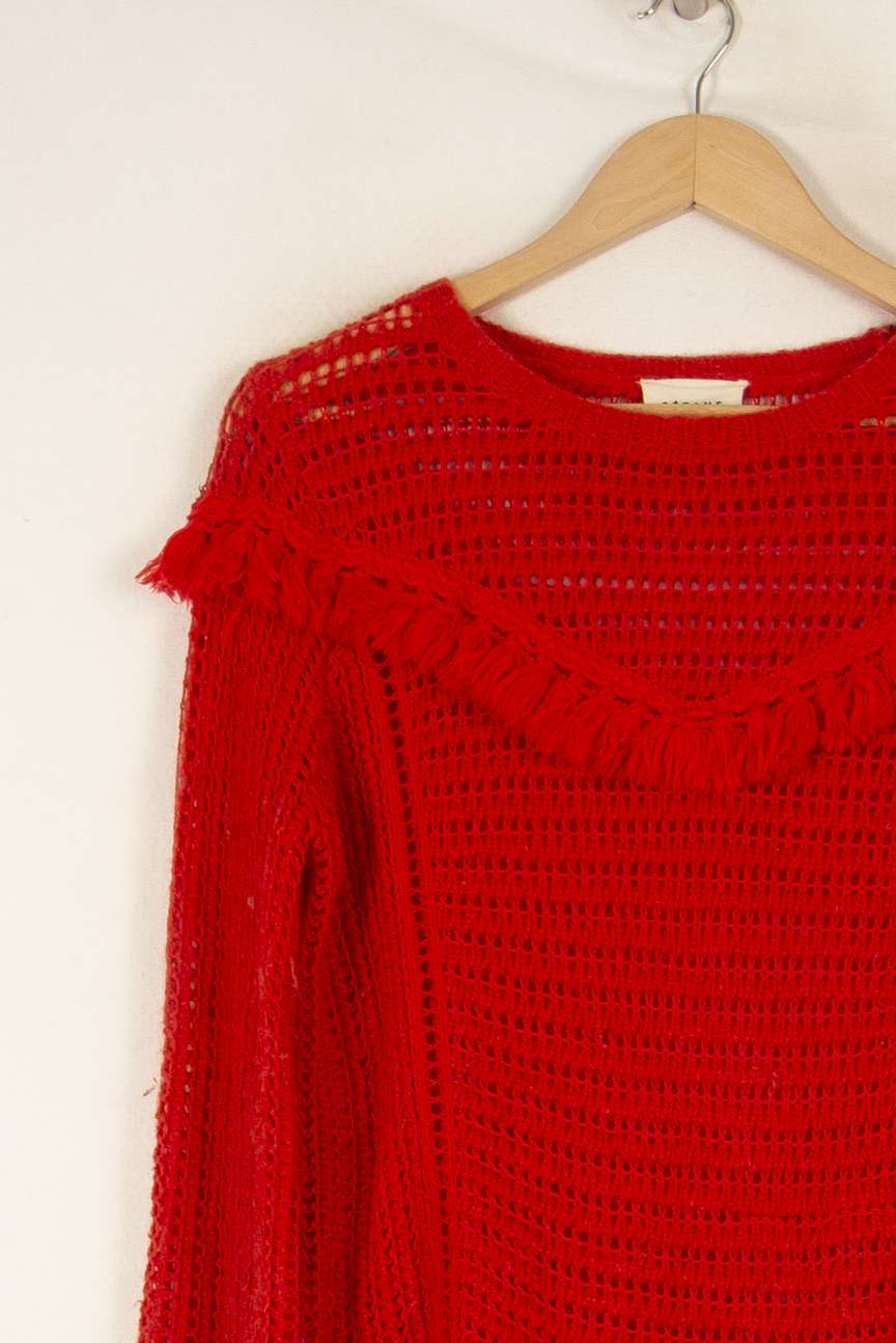 Pull rouge - Taille S/36 de la marque Sézane | PARAD45678 - Vendu par Paradigme - Image 2