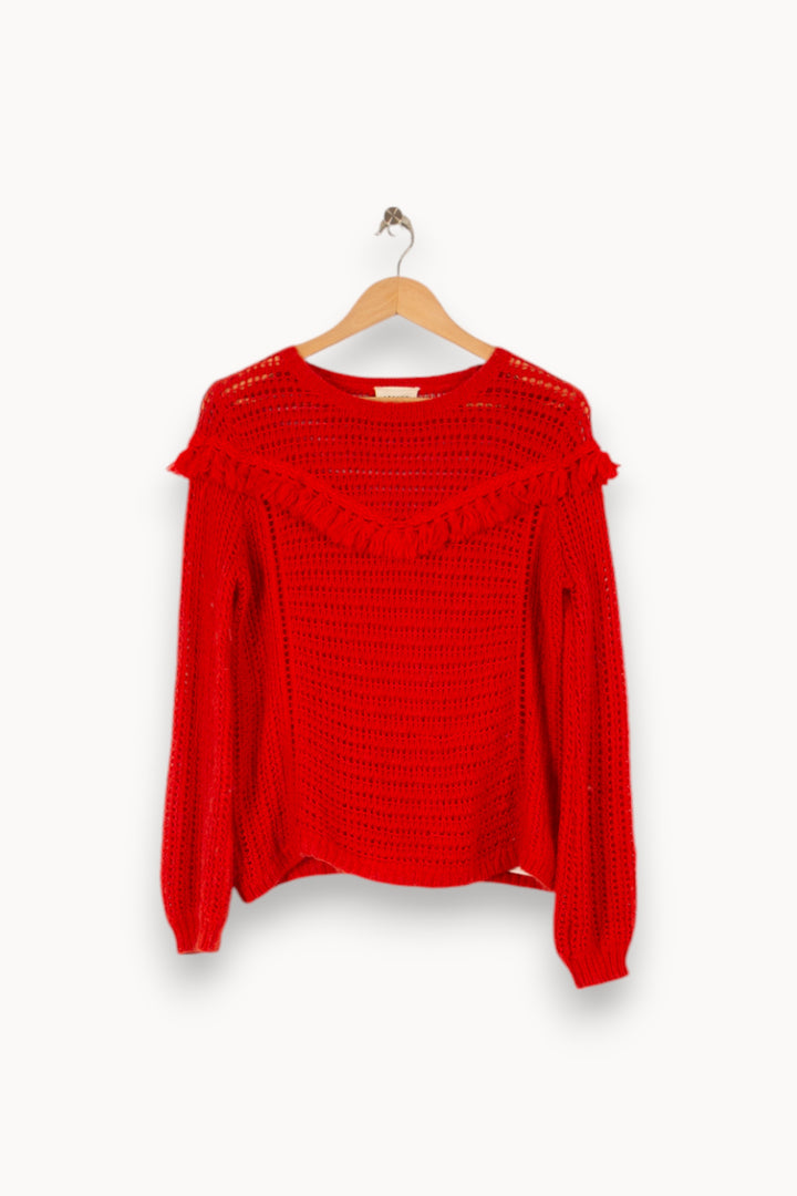 Pull rouge - Taille S/36 de la marque Sézane | PARAD45678 - Vendu par Paradigme - Image 1