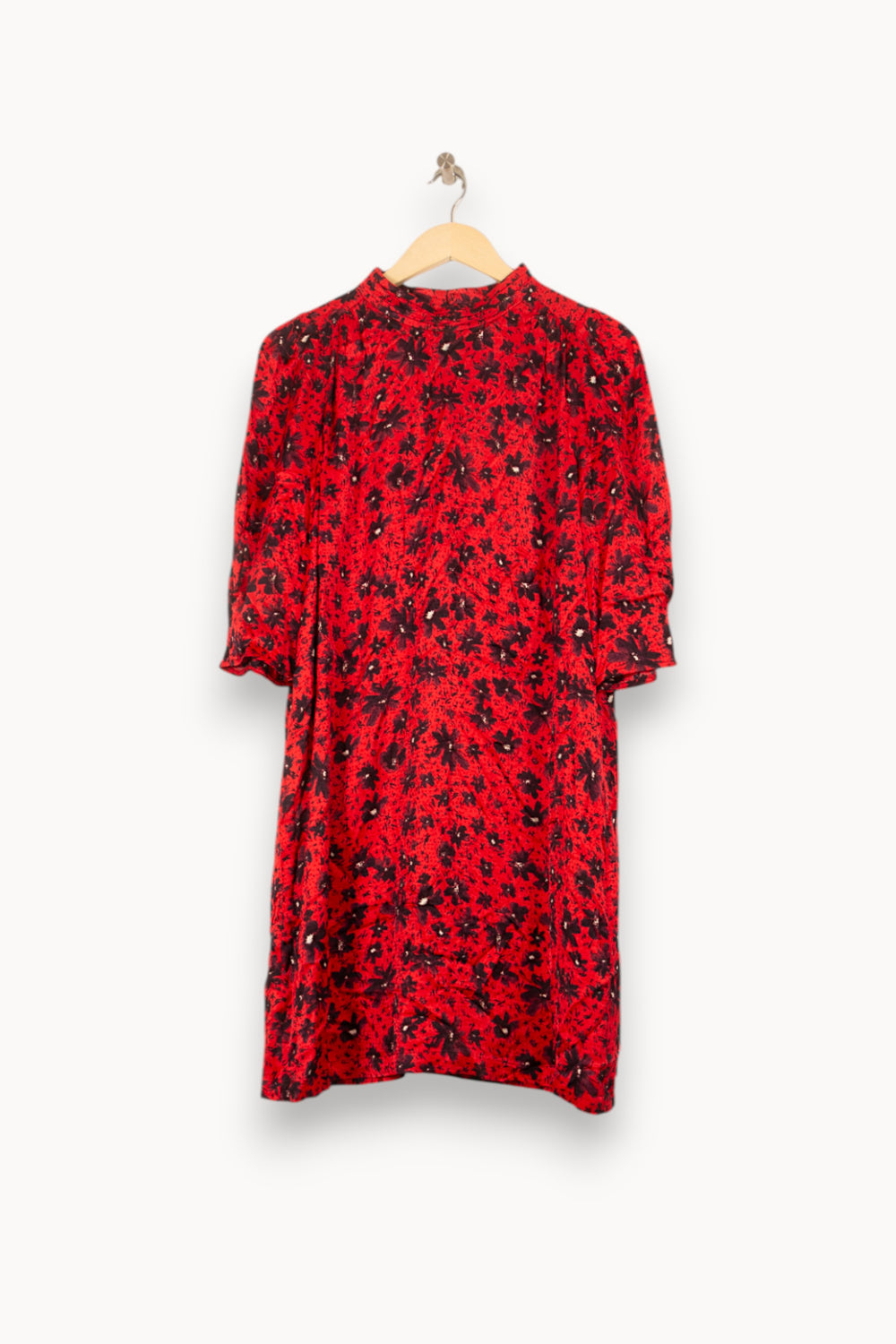 Robe Fleurie Rouge et Noire - Taille L/40 de la marque IKKS | PARAD45693 - Vendu par Paradigme - Image 2
