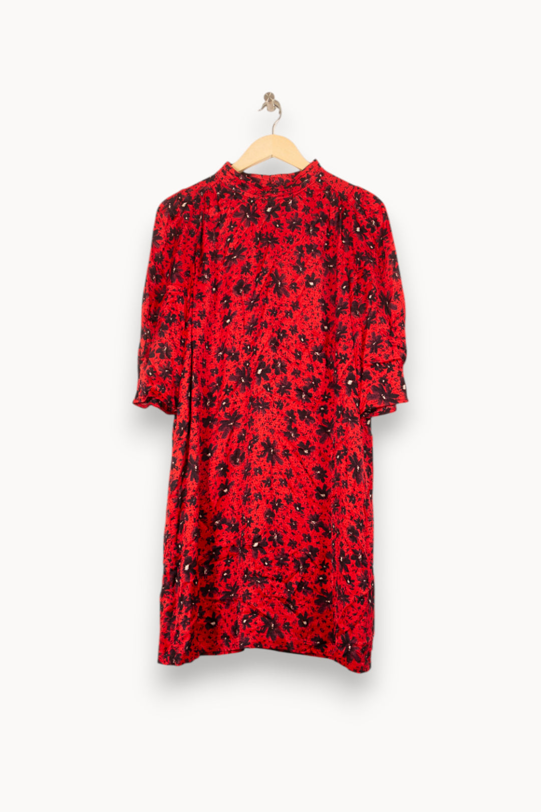 Robe Fleurie Rouge et Noire - Taille L/40 de la marque IKKS | PARAD45693 - Vendu par Paradigme - Image 2
