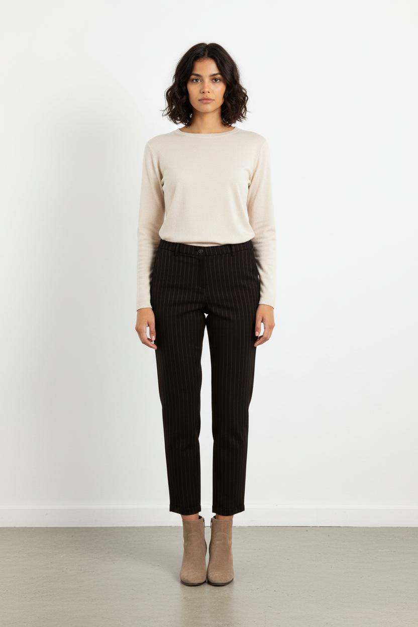 Pantalon noir rayé - Taille S/36