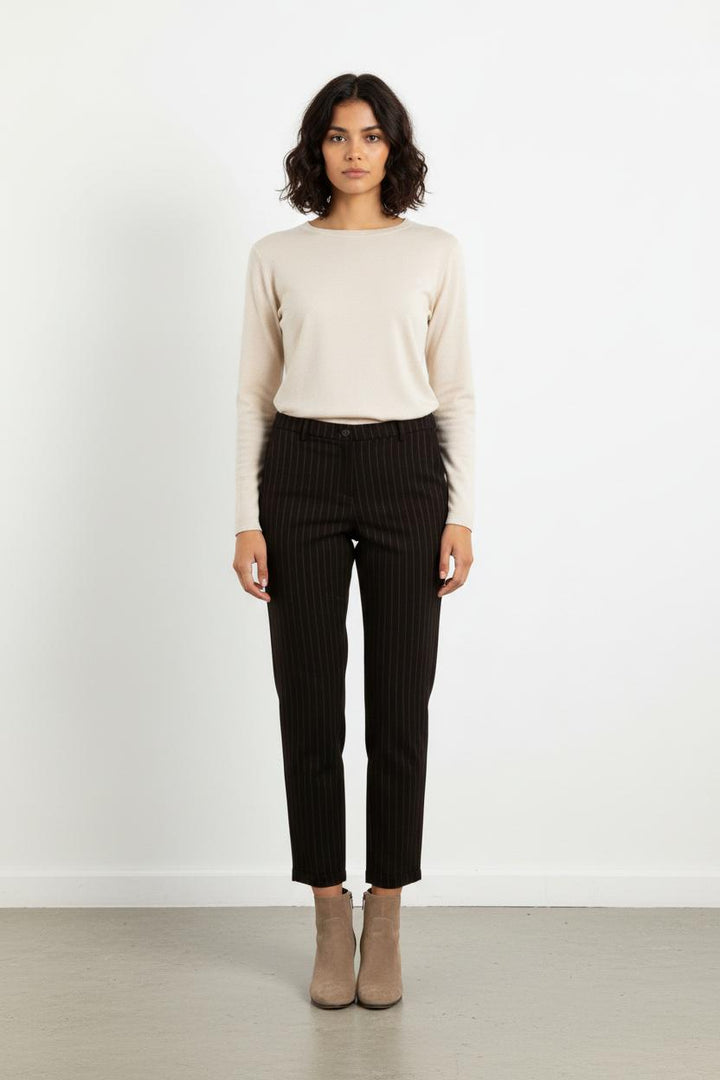 Pantalon noir rayé - Taille S/36
