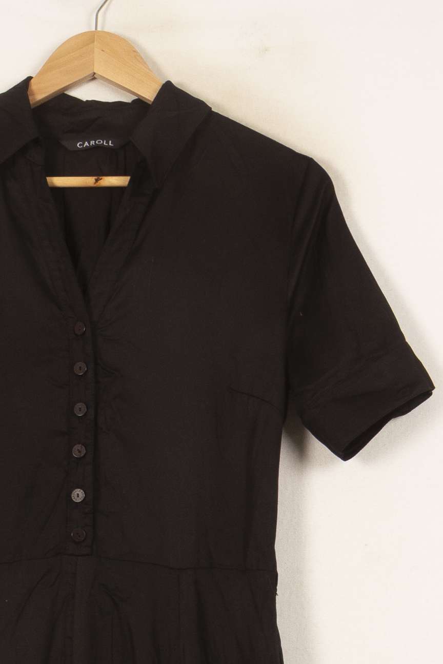 Robe Chemise Noire - Taille M/38 de la marque Caroll | PARAD45699 - Vendu par Paradigme - Image 3