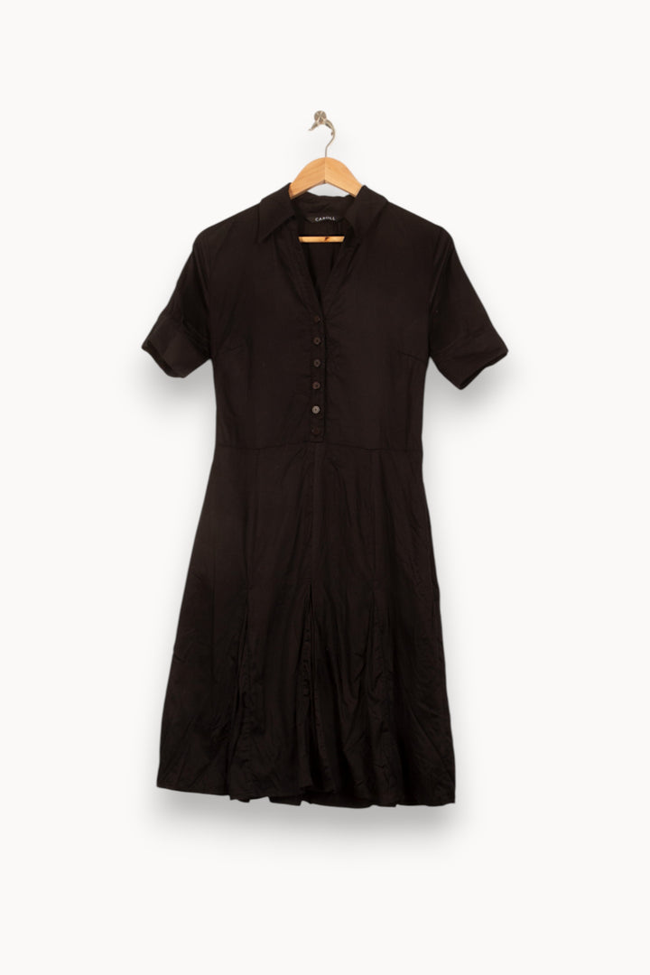 Robe Chemise Noire - Taille M/38 de la marque Caroll | PARAD45699 - Vendu par Paradigme - Image 2
