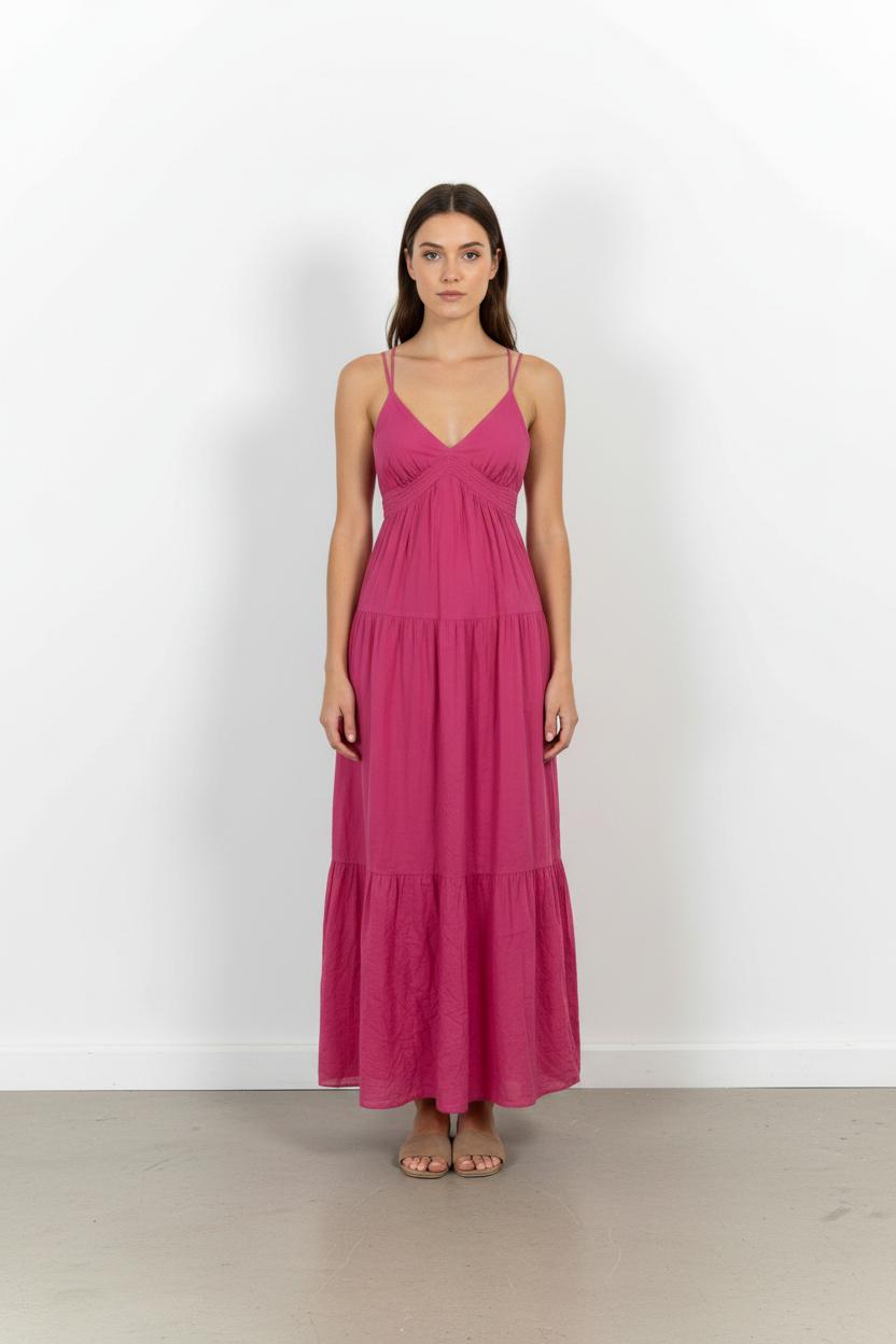 Robe longue rose - Taille XS/34 de la marque IKKS | PARAD45729 - Vendu par Paradigme - Image 1