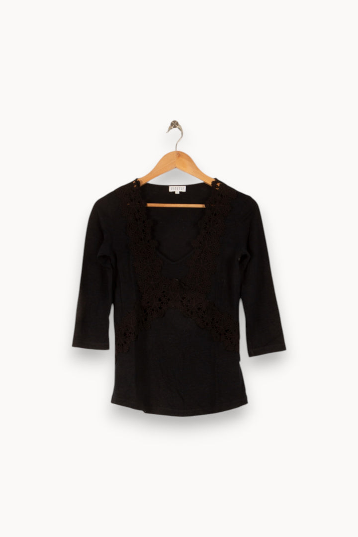 Maille Noire - Taille S/36 de la marque Claudie Pierlot | PARAD45763 - Vendu par Paradigme - Image 2