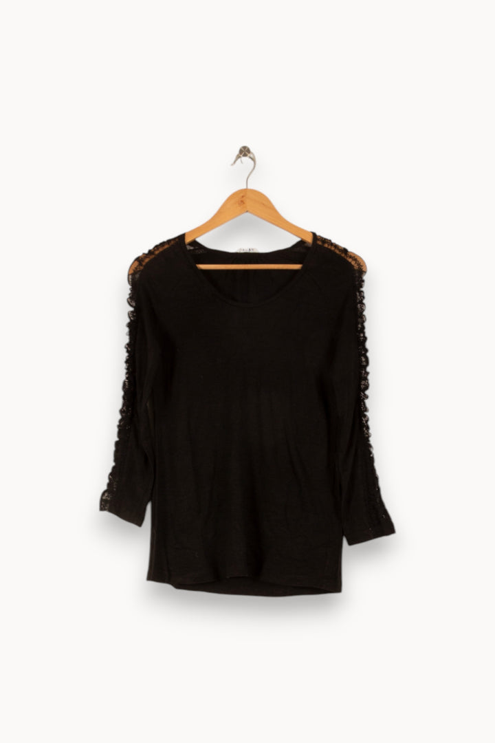 Maille Noire - Taille S/36 de la marque Claudie Pierlot | PARAD45769 - Vendu par Paradigme - Image 2